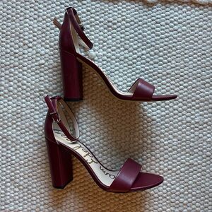 Sam Edelman heals, burgundy, size 9.5, great condition